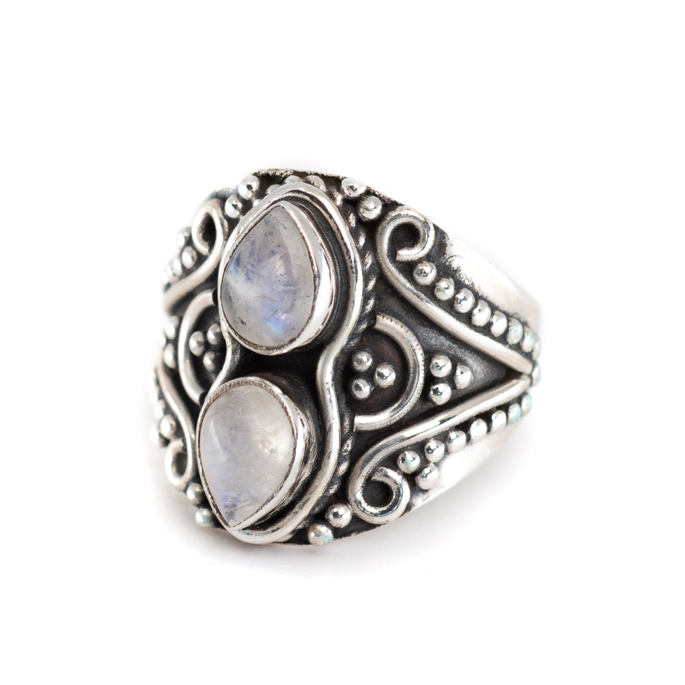 Gemstone Ring Moonstone Silver Yoza Size Zenvol Europe