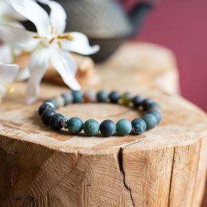 Gemstone Bracelet Agate With Lava Stone