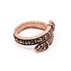 Adjustable Viking Ring Runes Bronze-coloured