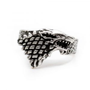 Viking Ring Wolf Silver-coloured