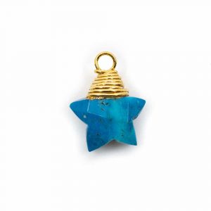 Birthstone Pendant Star December Turquoise 925 Silver (10 mm)