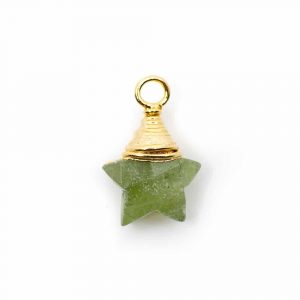 Birthstone Pendant Star August Peridot 925 Silver (10 mm)