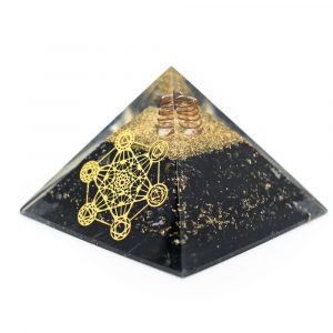 Orgone Pyramid Black Tourmaline Metatron (70 mm)