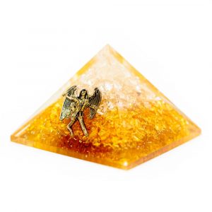Orgonite Pyramid - Citrine with Angel (40 mm)