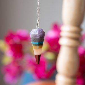 Pendulum Chakra Facet with Chakra Beads