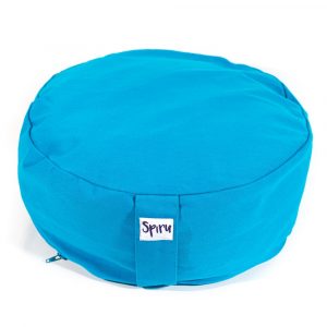 Spiru Meditation Cushion Round Cotton Turquoise - 36 x 15 cm