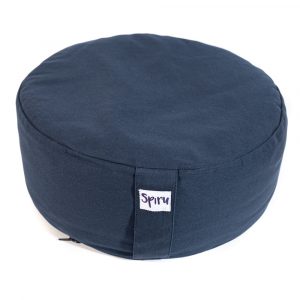 Spiru Meditation Cushion Round Cotton Dark blue - 36 x 15 cm