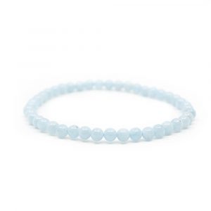 Gemstone Bracelet Aquamarine (18 cm/4 mm Beads)