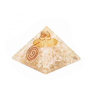 Orgonite Pyramid Rock Crystal - Flower of Life (70 mm)