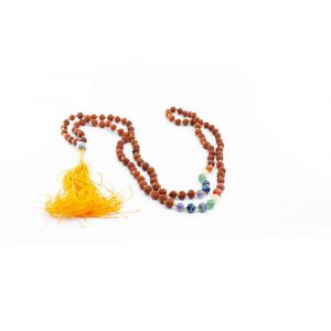 Rudraksha Chakra Gemstones Buddha Mala - 108 Beads