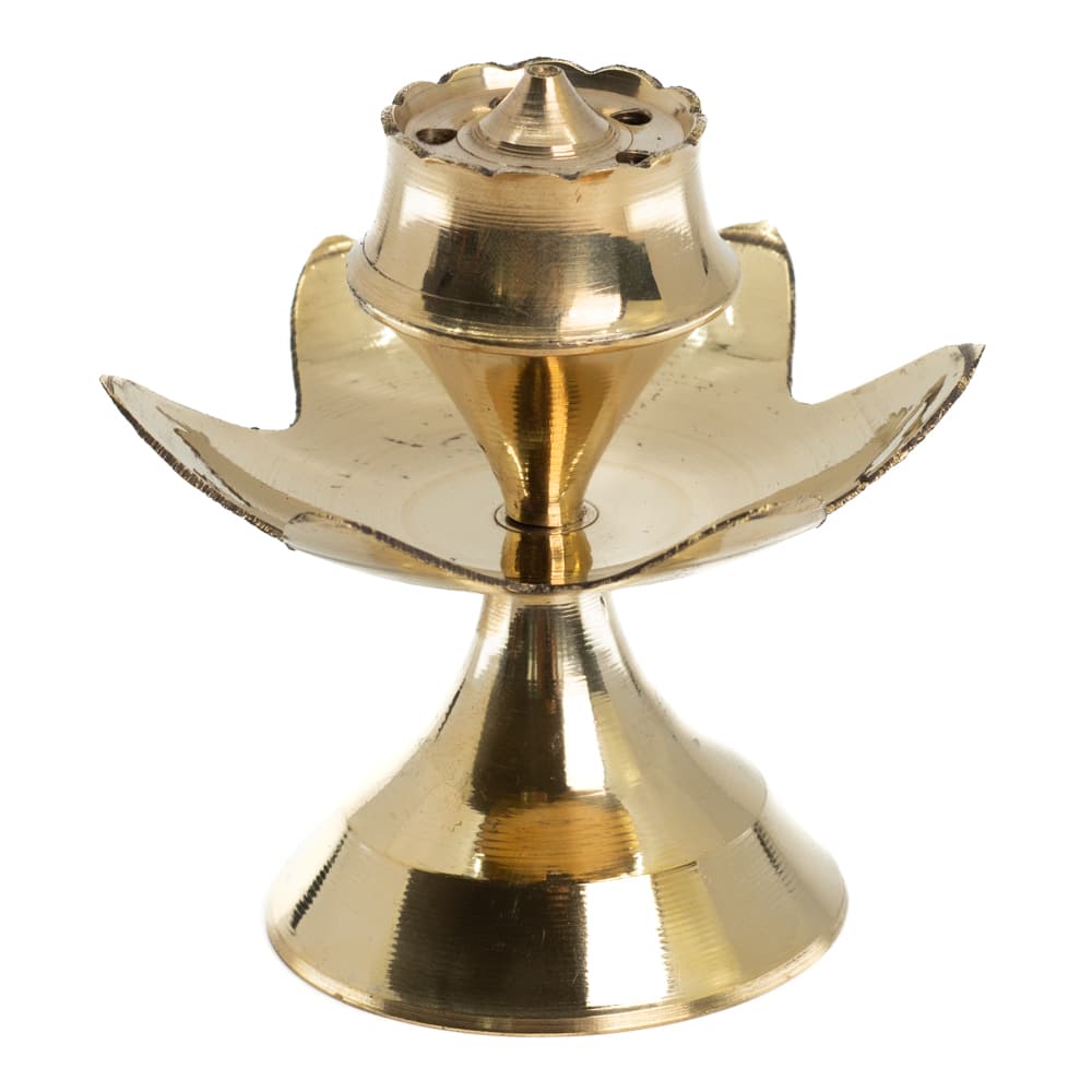 Incense Burner Brass Flower Simple - Zenvol Europe