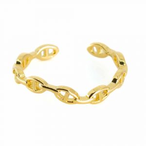 Adjustable Ring 'Links' Copper Gold Colored
