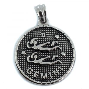 Metal Horoscope Pendant Gemini (25 mm)