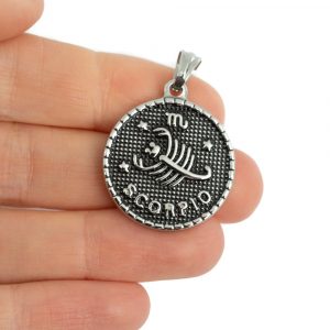 Metal Horoscope Pendant Scorpio (25 mm)