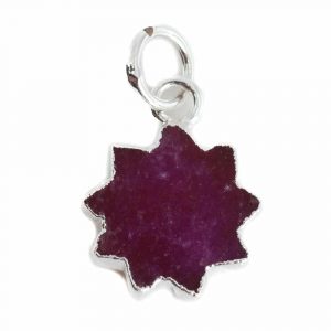 Gemstone Pendant Ruby (Tinted) Sun - 12 mm