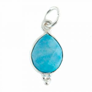 Birthstone Pendant December Turquoise 925 Silver - 10 mm