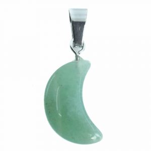 Gemstone Pendant Green Aventurine Moon