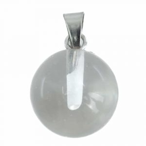 Gemstone Pendant Rock Crystal Sphere