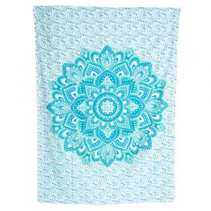 Tapestry Mandala Cotton Blue Authentic (215 x 135 cm)