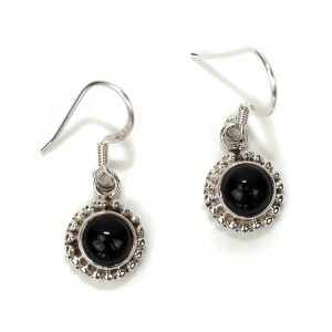 Gemstone Earrings Black Onyx 925 Silver "Kelhi"