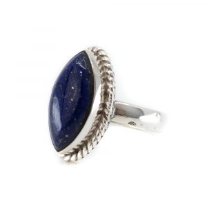 Gemstone Ring Lapis Lazuli 925 Silver "Ehnavi" (Size 17)