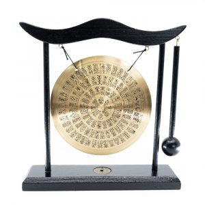 Feng Shui Table Gong with Symbols and Black Frame (20 cm)