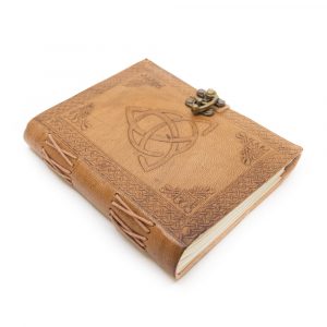 Handmade Leather Notebook with Endless Knot (17.5 x 13 cm)