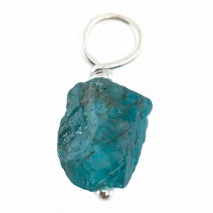 Raw Gemstone Pendant Heaven Apatite 925 Silver (8 - 12 mm)