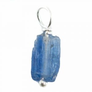 Raw Gemstone Pendant Kyanite 925 Silver (8 - 12 mm)