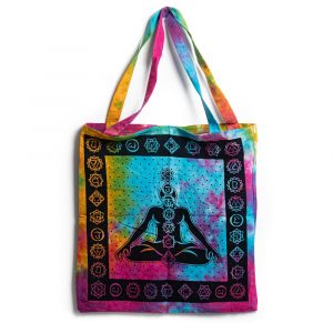 Tote Bag Cotton - 7 Chakra Meditation Colorful (45 cm)