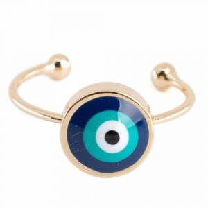 Adjustable Ring Evil Eye (10 mm)