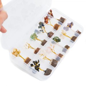 Gemstone Tree Set of 12 in Box (6 cm)