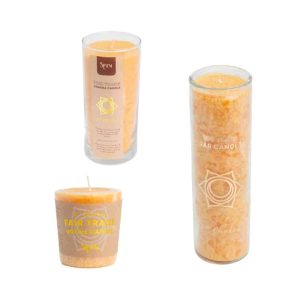 Fair Trade Stearin Candles 2nd Sacral Chakra Set - Bundle