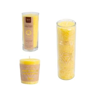 Fair Trade Stearin Candles 3rd Solar Plexus Chakra Set - Bundle