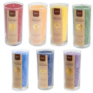 Fair Trade 7 Chakra Candle Set (60 Burning Hours) - Bundle