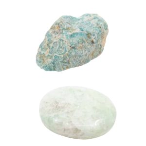 Raw Amazonite & Pocket Stone Set - Bundle