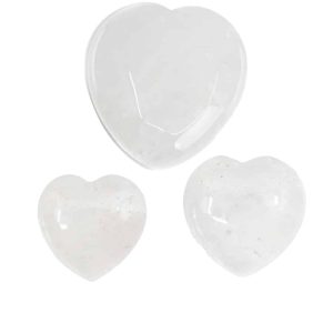 Rock Crystal Gemstone Hearts Set (Large - Medium - Small) - Bundle