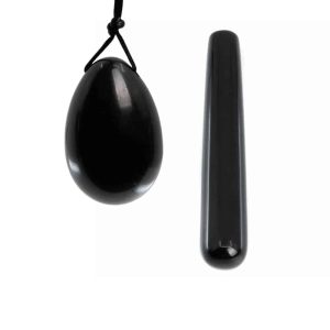 Obsidian Yoni Egg & Wand Set - Bundle