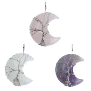 Golden Triangle Moon Pendants (Tree of Life) Set - Bundle