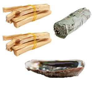 Clean Your House Kit with White Sage & Eucalyptus Smudge (Large) - Bundle