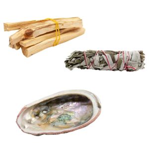 Clean Your House Package with White Sage & Yerba Santa Smudge (Medium) - Bundle