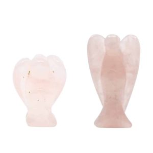 Rose Quartz Angel Set (Small and Large) - Bundle