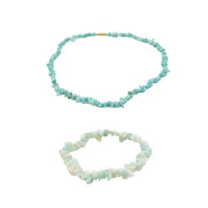 Amazonite Split Bracelet and Necklace Set - Bundle