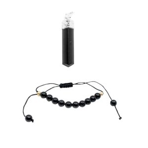 Black Tourmaline Bracelet and Pendant Set - Bundle