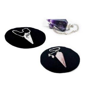 Golden Triangle Gemstone Pendulum Set (Facet)