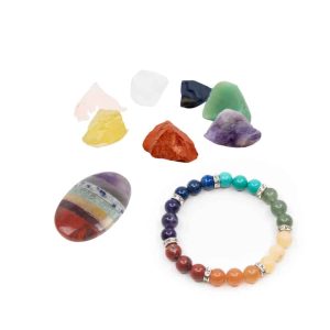 7 Chakra Gemstones and Bracelet Set - Bundle