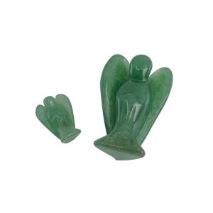 Green Aventurine Angel Set (Small and Large) - Bundle